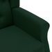 Fauteuil avec repose-pied Vert foncé Tissu - Photo n°6