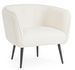 Fauteuil AVRIL – Tissu bouclé doux & pieds en acier noir - Photo n°1