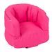 Fauteuil bas polyester rose Veeda - Photo n°1