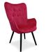 Fauteuil bergère velours rouge Sissy - Photo n°1