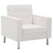 Fauteuil Blanc Similicuir 6 - Photo n°1