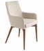 Fauteuil bois noyer et tissu Orna - Lot de 2 - Photo n°1