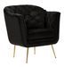 Fauteuil Budapest noir avec coussin design enveloppant - Photo n°1