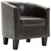 Fauteuil cabriolet Marron foncé Similicuir - Photo n°1