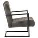 Fauteuil cantilever Gris Cuir véritable - Photo n°3