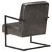 Fauteuil cantilever Gris Cuir véritable - Photo n°4