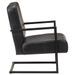 Fauteuil cantilever Noir Cuir véritable - Photo n°3