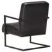 Fauteuil cantilever Noir Cuir véritable - Photo n°4