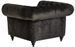 Fauteuil chesterfield tissu et pieds pin massif noir Rayo 2 - Photo n°3