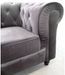 Fauteuil Chesterfield velours argent Itish - Photo n°2