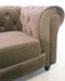 Fauteuil Chesterfield velours taupe - Photo n°3
