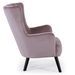 Fauteuil chic velours rose Kamps - Photo n°3