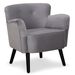Fauteuil confortable tissu argent Pauka - Photo n°1