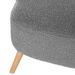 Fauteuil confortable tissu gris clair et pieds bois naturel Korta 75 cm - Photo n°7