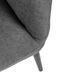 Fauteuil confortable tissu gris foncé et pieds métal noir Vina 68 cm - Photo n°6