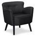 Fauteuil confortable tissu noir Pauka - Photo n°1