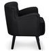 Fauteuil confortable tissu noir Pauka - Photo n°2