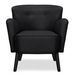 Fauteuil confortable tissu noir Pauka - Photo n°3