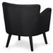 Fauteuil confortable tissu noir Pauka - Photo n°4