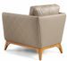 Fauteuil contemporain cuir capitonné et bois noyer Kila - Photo n°4