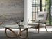 Fauteuil contemporain noyer massif et tissu beige Nouma - Photo n°6