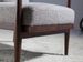 Fauteuil contemporain noyer massif et tissu beige Nouma - Photo n°11