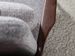 Fauteuil contemporain noyer massif et tissu beige Nouma - Photo n°2