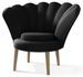 Fauteuil coquillage velours anthracite Skidra - Photo n°1