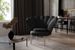 Fauteuil coquillage velours anthracite Skidra - Photo n°2