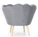 Fauteuil coquillage velours anthracite Skidra - Photo n°9