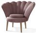 Fauteuil coquillage velours rose Skidra - Photo n°1