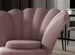 Fauteuil coquillage velours rose Skidra - Photo n°3