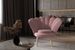 Fauteuil coquillage velours rose Skidra - Photo n°7