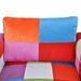 Fauteuil cube avec design de patchwork Chrome Tissu - Photo n°6