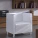 Fauteuil cube Blanc Similicuir - Photo n°2