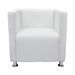 Fauteuil cube Blanc Similicuir - Photo n°1