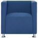 Fauteuil cube Bleu Tissu - Photo n°1
