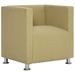 Fauteuil cube Vert Tissu - Photo n°3