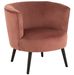 Fauteuil cuve bois et tissu rose Athena - Photo n°1