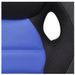Fauteuil de bureau avec accoudoirs similicuir tissu maillé bleu et noir Fergia - Photo n°5