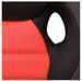 Fauteuil de bureau avec accoudoirs similicuir tissu maillé rouge et noir Fergia - Photo n°5