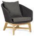 Fauteuil de jardin aluminium anthracite avec coussins Séla - Photo n°1