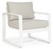 Fauteuil de jardin aluminium blanc avec coussin Masy - Lot de 2 - Photo n°1