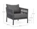 Fauteuil de jardin aluminium et tressage de cordes anthracite Flora - Photo n°10