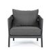 Fauteuil de jardin aluminium et tressage de cordes anthracite Flora - Photo n°2