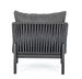 Fauteuil de jardin aluminium et tressage de cordes anthracite Flora - Photo n°5