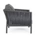 Fauteuil de jardin aluminium et tressage de cordes anthracite Flora - Photo n°4