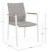 Fauteuil de jardin en aluminium blanc Jaco - Lot de 4 - Photo n°3