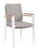 Fauteuil de jardin en aluminium blanc Jaco - Lot de 4 - Photo n°4