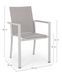 Fauteuil de jardin en aluminium gris taupe Koni - Lot de 4 - Photo n°9